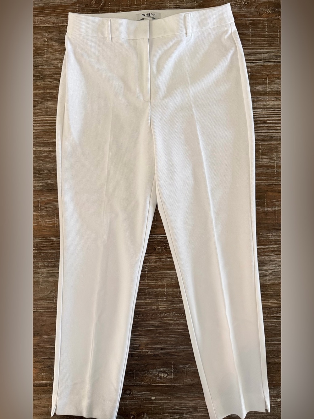 WHBM White Tailored Ankle Pants - Sz 8